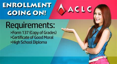 aclc courses offered and tuition fees|ADMISSION REQUIREMENTS .